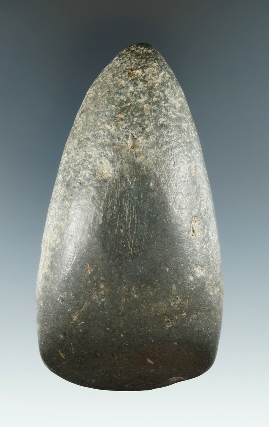 3 5/8" highly polished Adena Celt found near Broken Sword, Ohio.