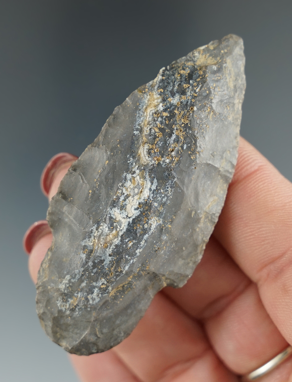 2 5/8" hornstone Adena found in southern Kentucky. Ex. Carl Cook collection.