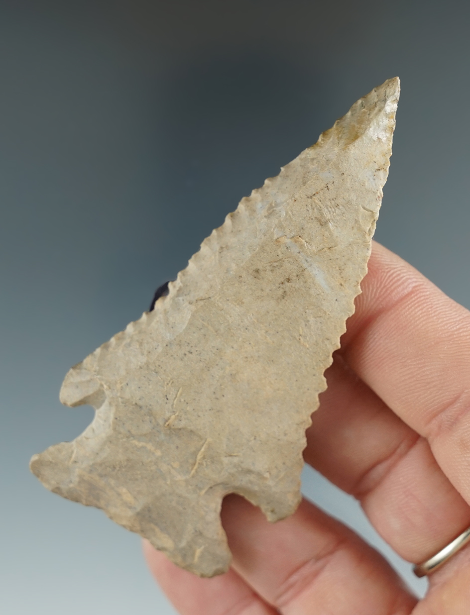 3 1/8" nicely styled Archaic Bevel with restoration to 3/8" of tip area found in Kentucky.