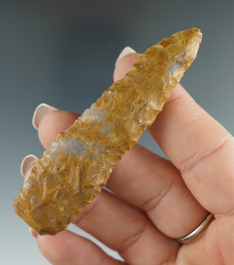 3" early stemmed Knife made from attractive material found in the Warner Valley, Oregon area.