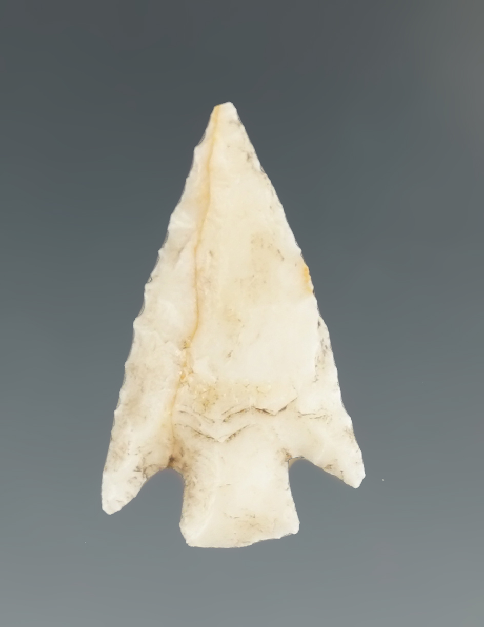 1" Columbia Plateau with nice flaking and style found near the Columbia River. Ex. Jim Hogue.