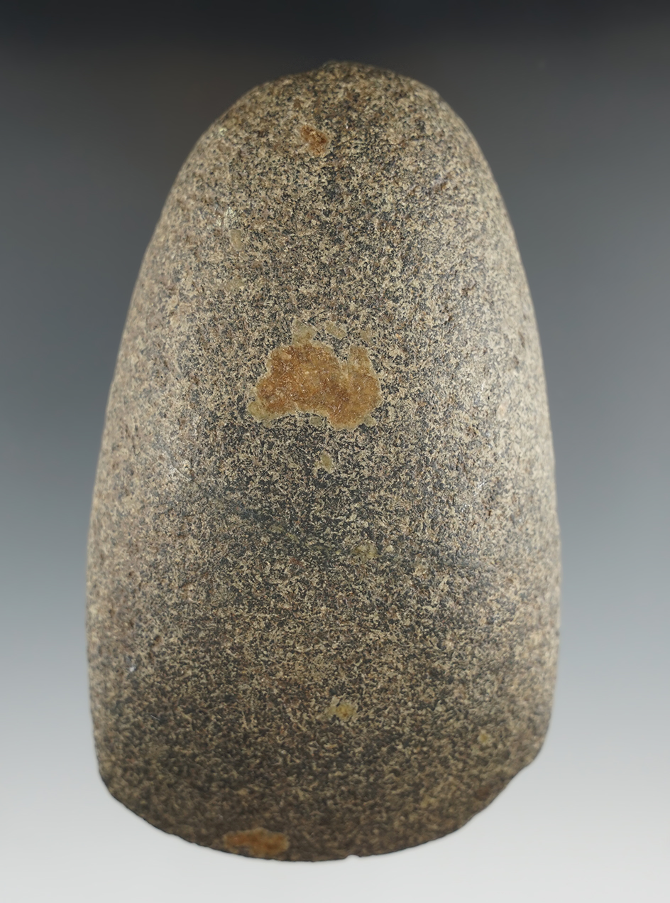 4 1/2" hardstone Celt that is nicely shaped found in Ohio.