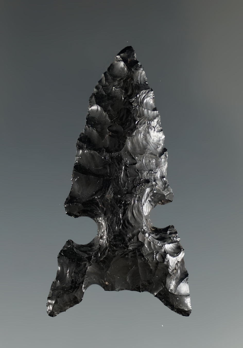 1 11/16" northern Side Notch made from Chalcedony found in Lake Co.,Oregon.