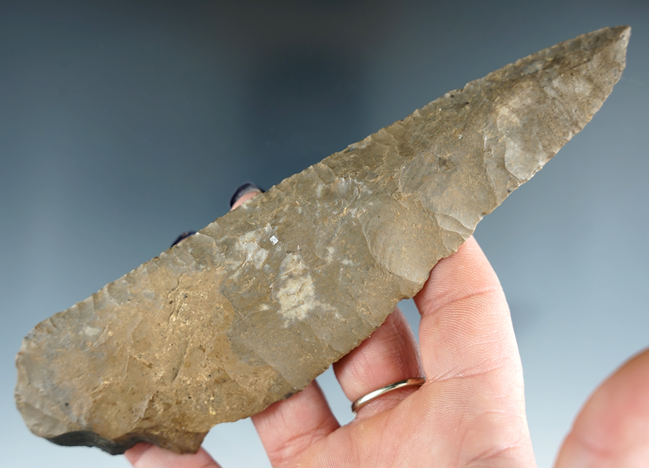 large 6 5/16" Fort Payne chert Knife found in Kentucky.