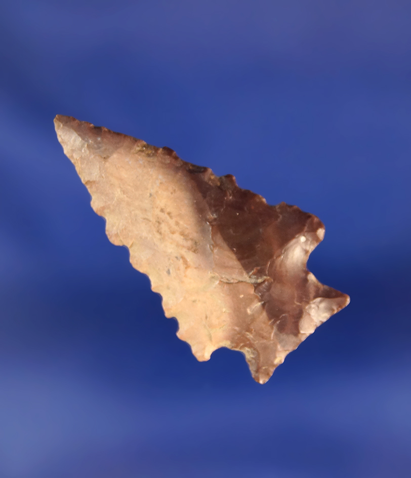 1 5/16" Cornernotch made from multicolored banded material found near the Columbia River.