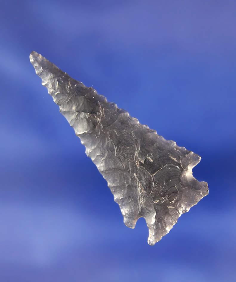 1 3/4" Elko made from beautiful semi translucent Obsidian found near Fort Rock Oregon.