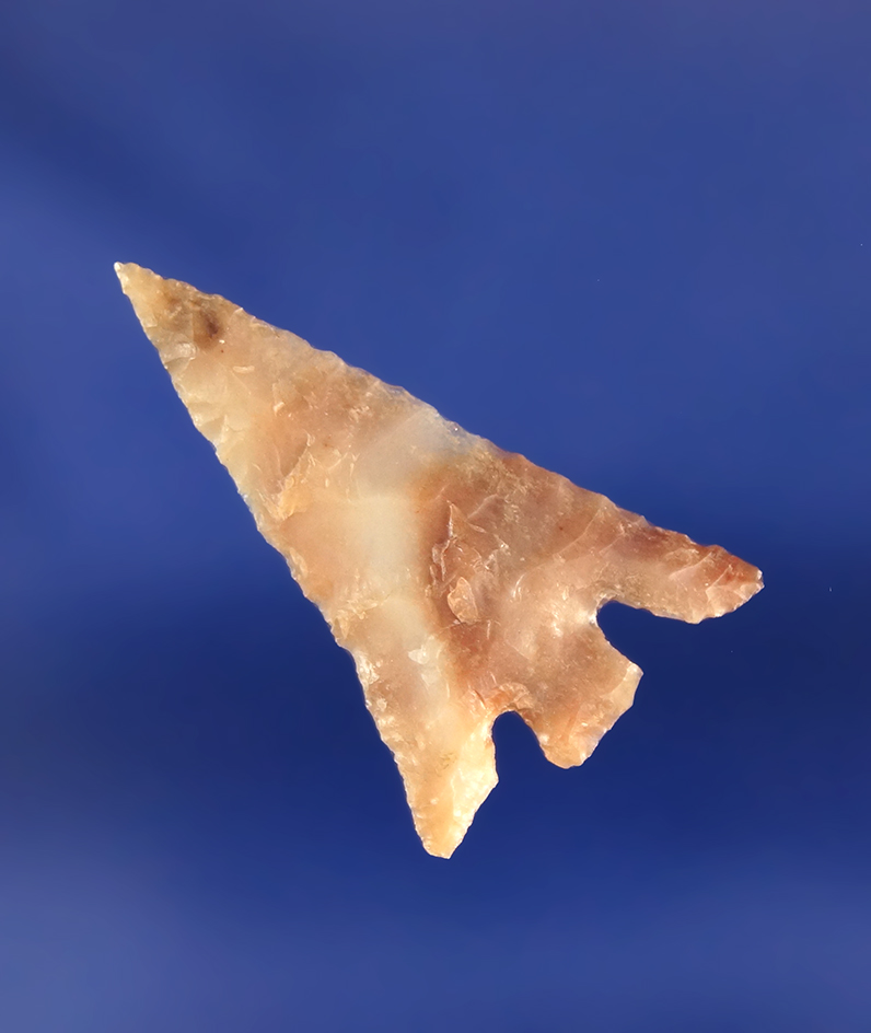 1" well flaked and nicely styled pink agate Eastgate found near the Columbia River.