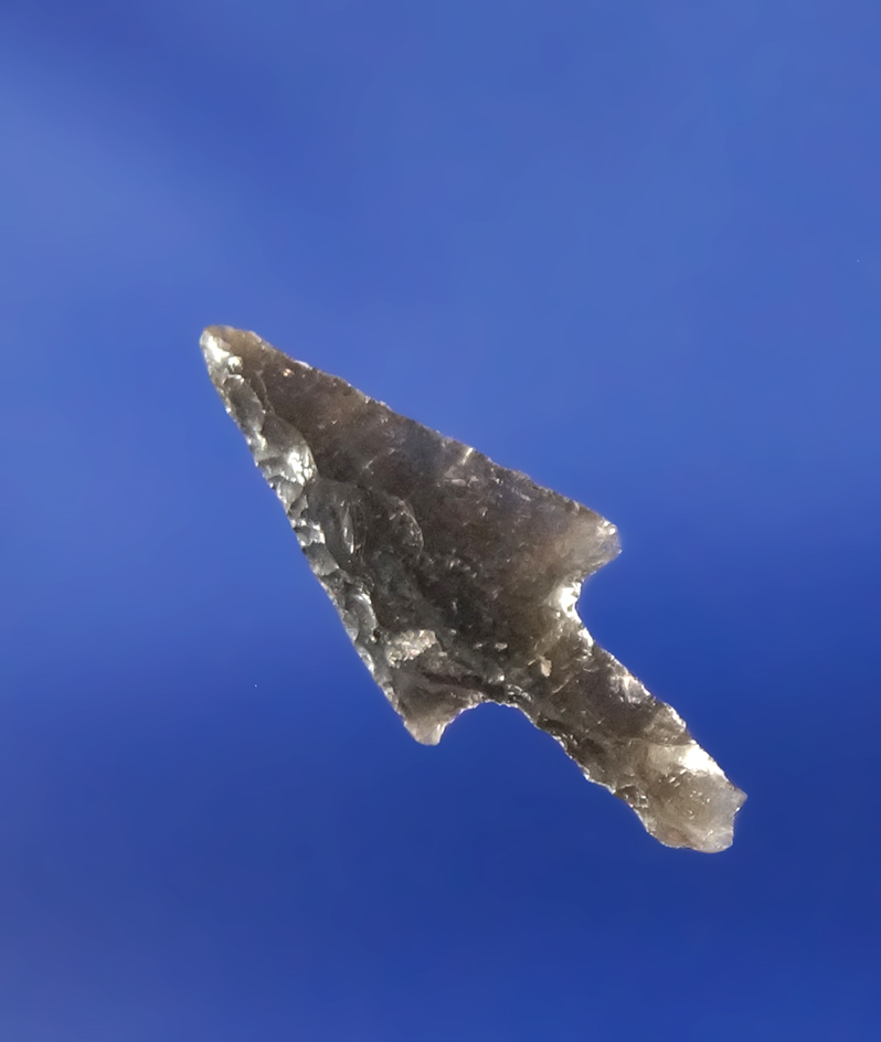 Delicately made 5/8" Alkali arrowhead made from Obsidian found in Oregon.