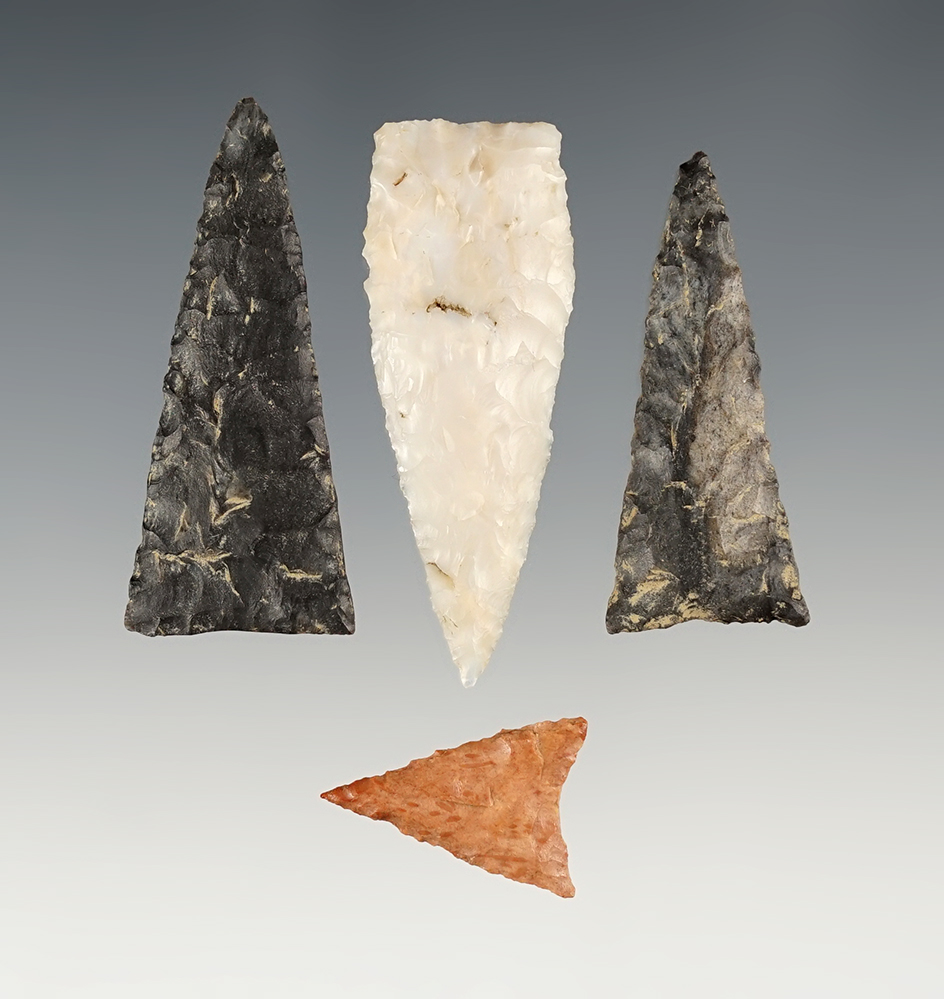 Set of 4 Midwest Triangles. 1 has a Jackson COA.