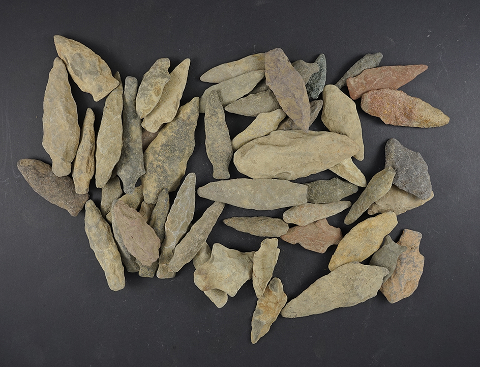 Set of 50 points made from Argillite - Eastern U.S.