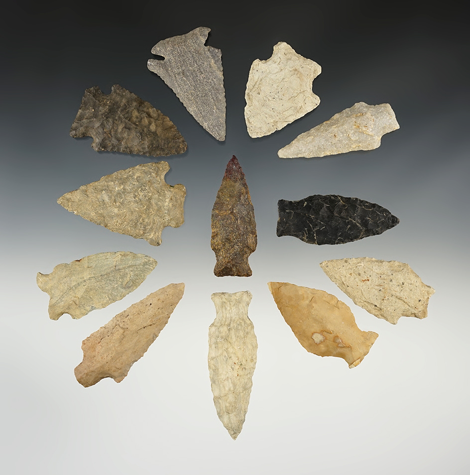 Set of 12 nice points found in the Eastern U.S.