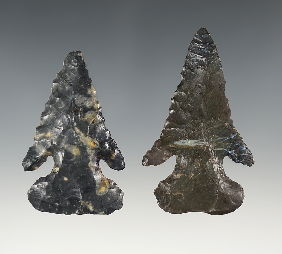 Pair of Ohio Thebes points with restoration.