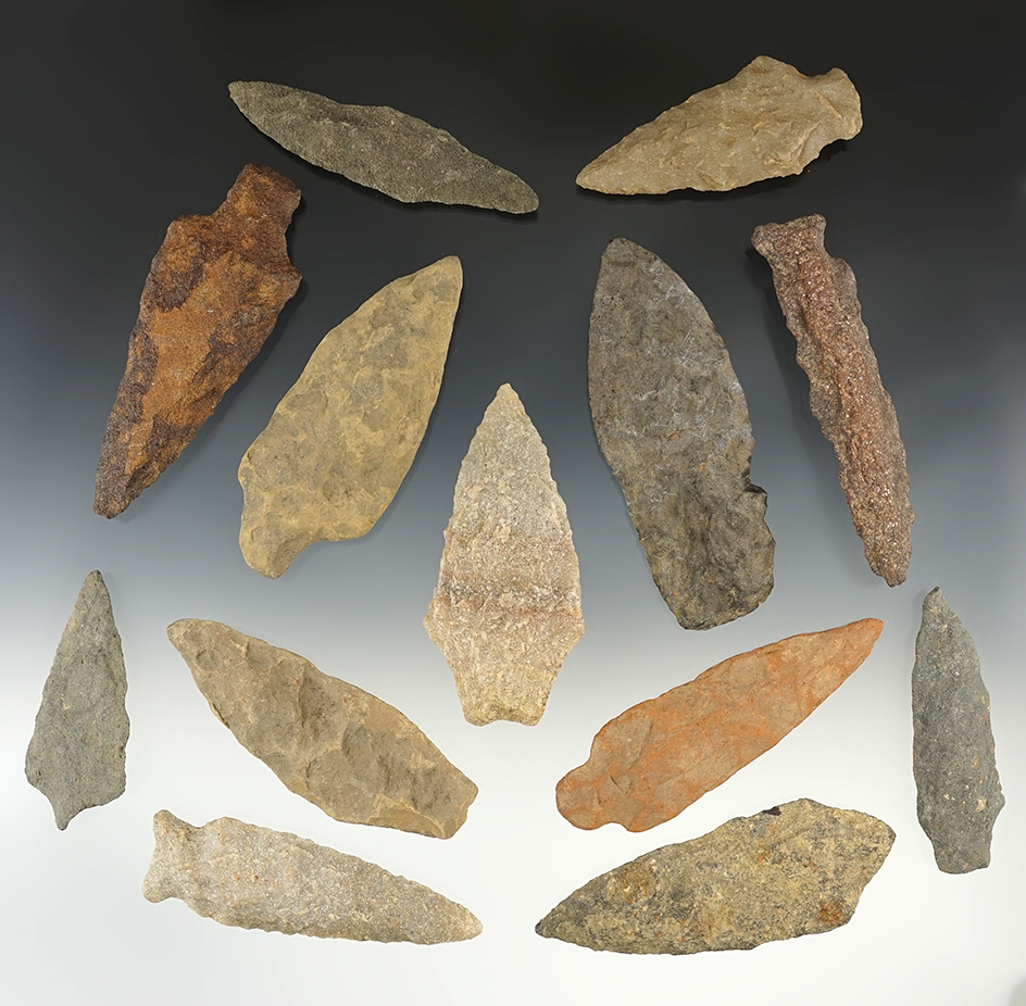 Set of 13 larger Eastern points in good condition.