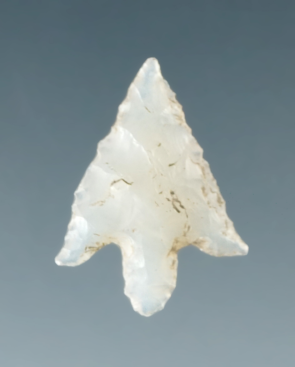 11/16" Columbia River Gem point made from nicely translucent agate. found near the Columbia River.