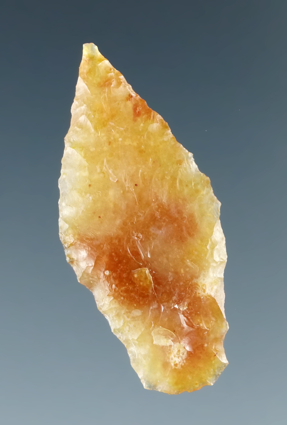 Beautiful material color on this 1 3/16" Paleo Spedis found near the Columbia River.