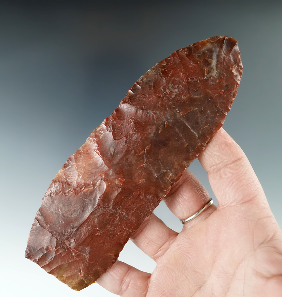 Nice! 5 7/16" Plateau Pentagonal knife that is very large for type found near the mid-Columbia River