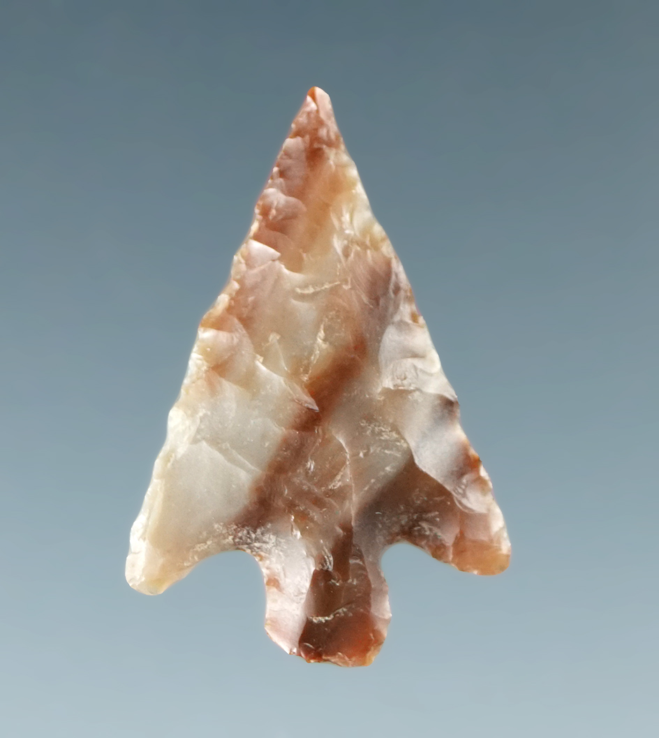 13/16" Columbia Plateau made from multicolored Flint found near the Columbia River.