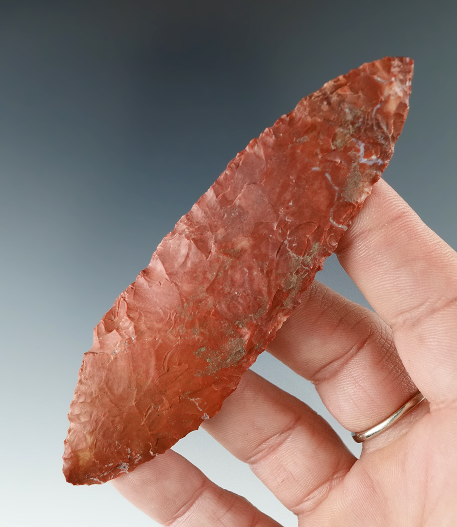 4" Columbia River Knife made from beautiful red Jasper.