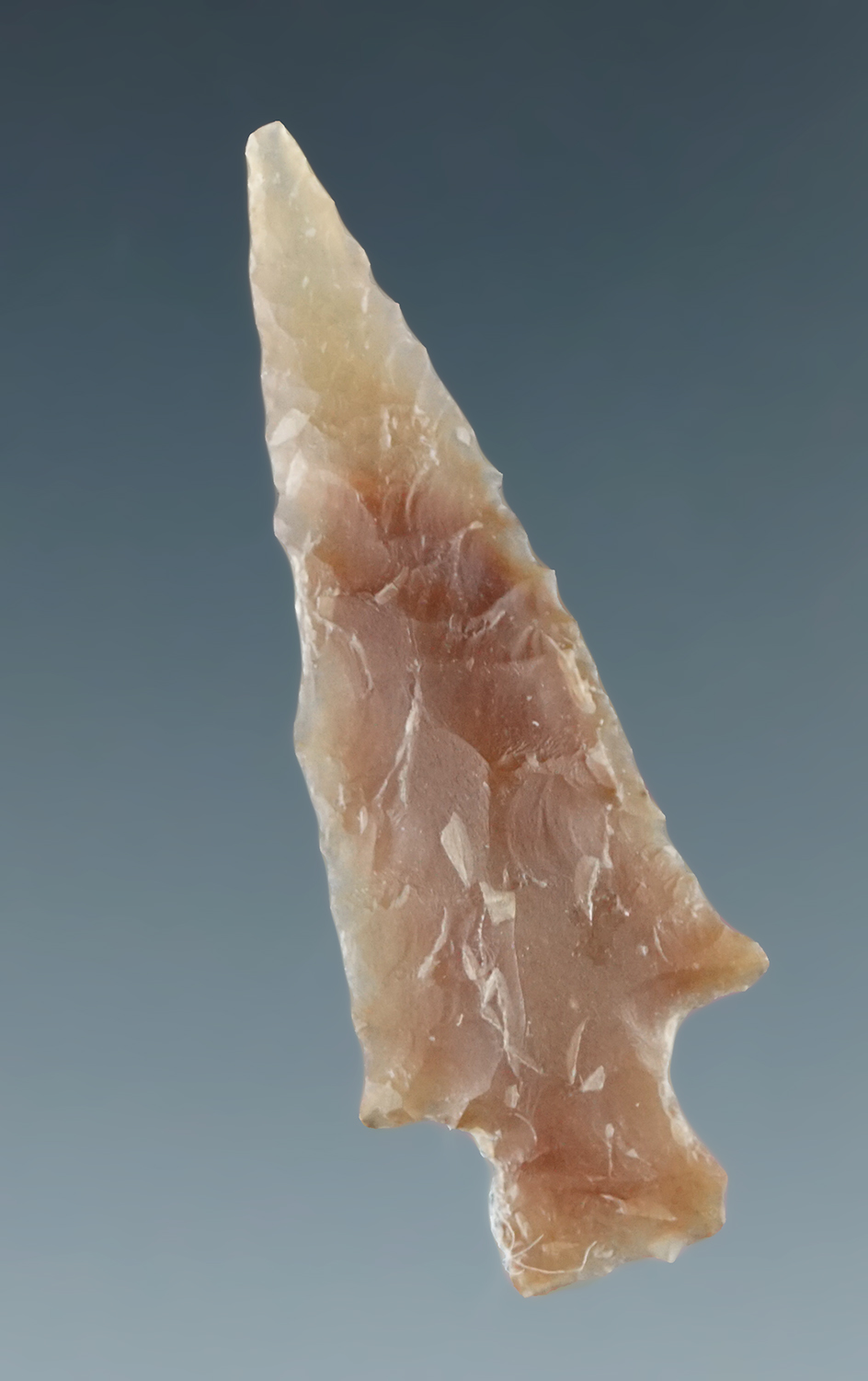 1 1/4" Dagger is nicely made from a flaked found near the mid-Columbia River.