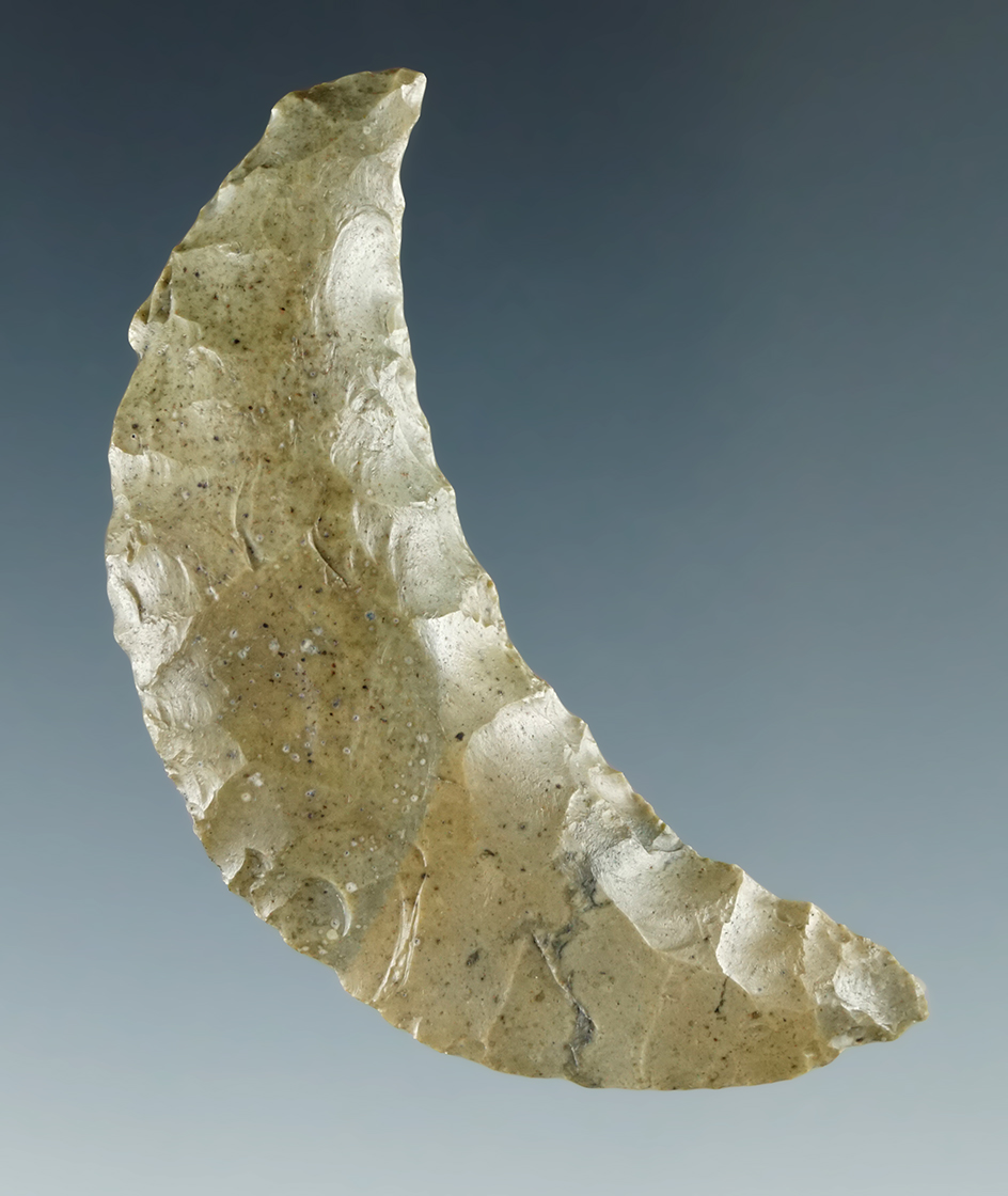 1 15/16" wide Paleo Crescent made from beautiful multi-colored Jasper found near the Alvord desert.