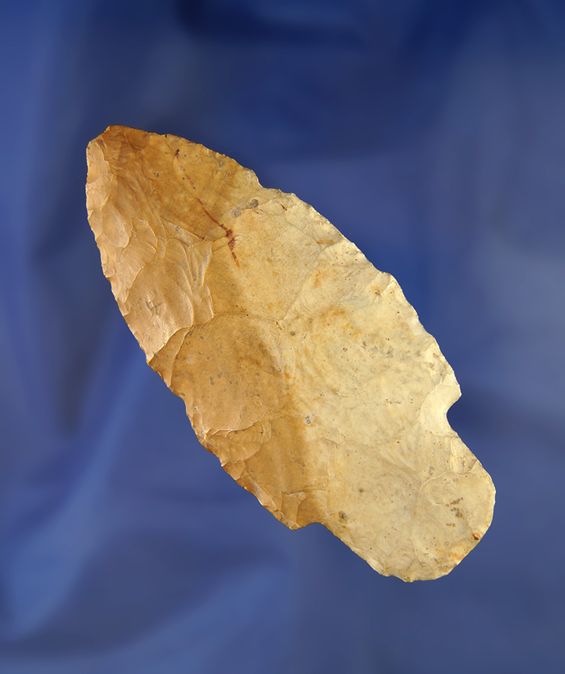 3 3/4" Flint Ridge Flint Adena found in Huron Co.,  Ohio.