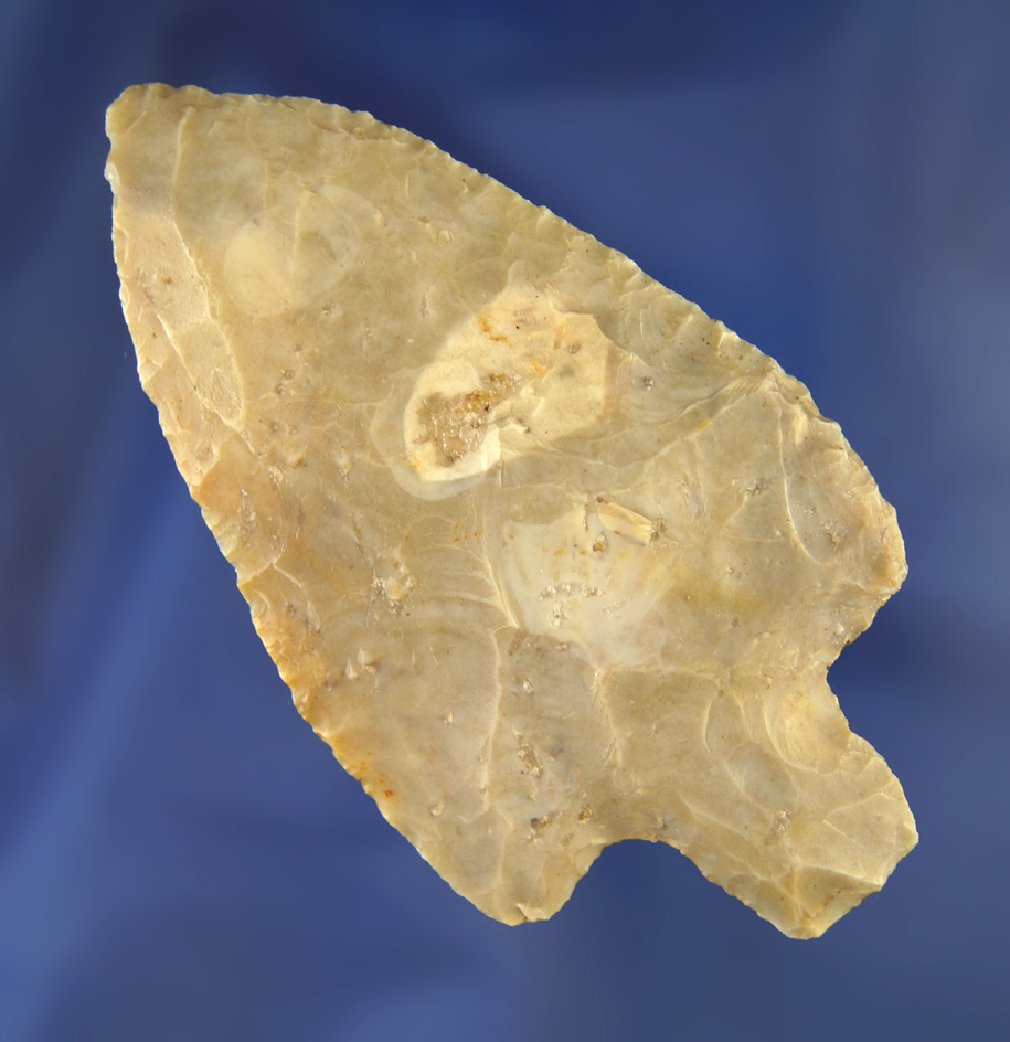 3 7/16" Adena Knife made from Flint Ridge Flint found in Ohio.