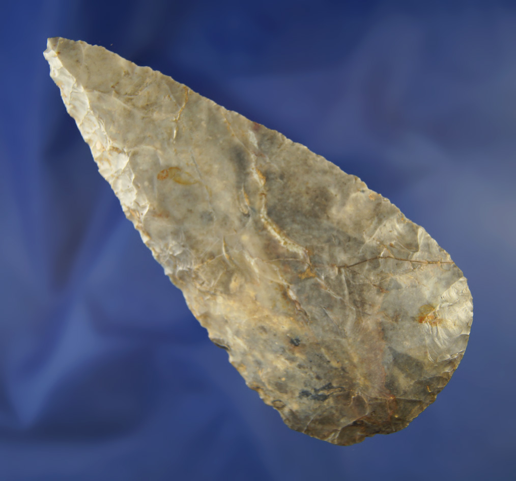4 1/2" Coshocton Flint Blade found in Ruggles Township, Ashland Co.,  Ohio that is nicely beveled.