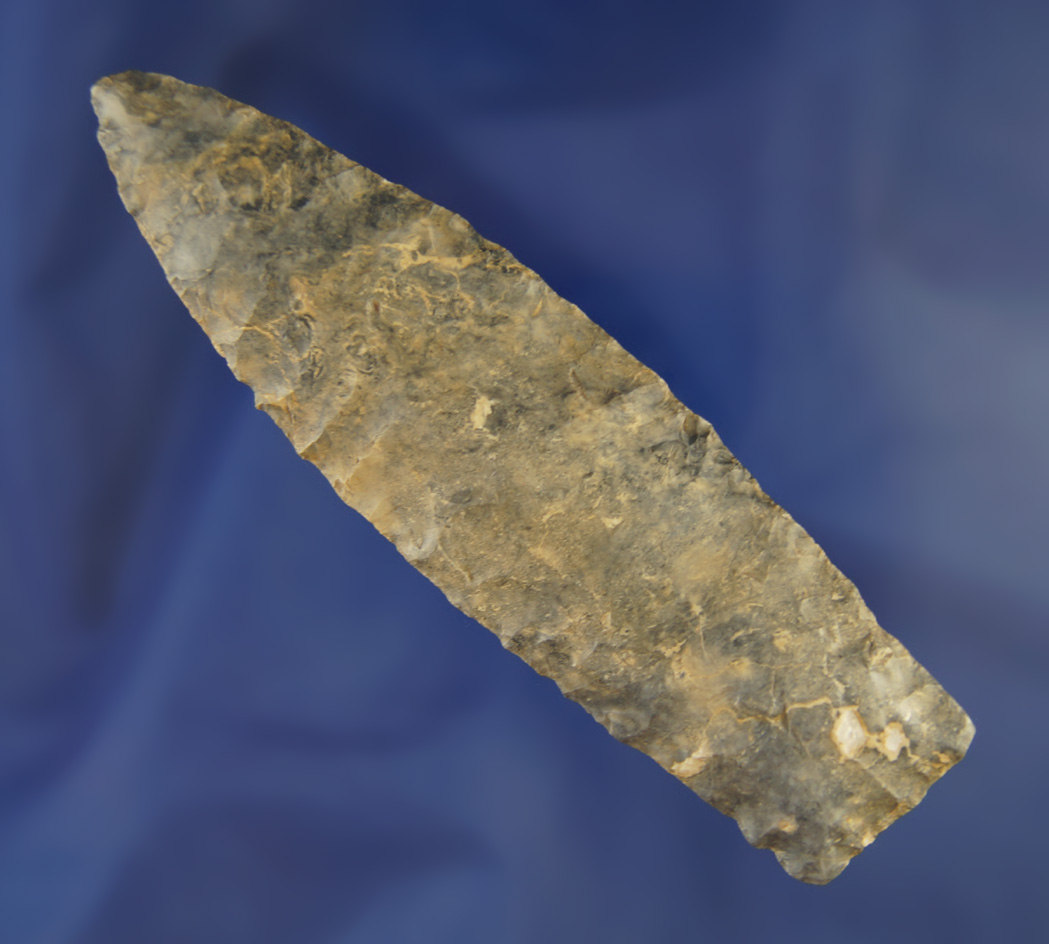 4" Paleo Lanceolate made from Coshocton Flint found in Coshocton Co., Ohio. Davis COA.
