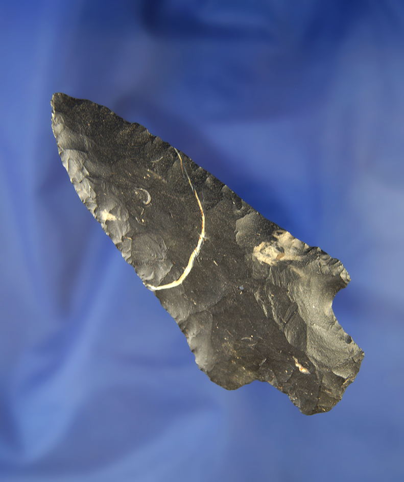 4" McWhinney Knife - Coshocton Flint found in Tuscarawas Co.,  Ohio. Bennett & Berner COAs.