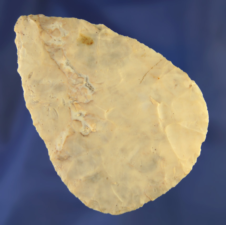 Thin and nicely flaked 3 3/16" Flint Ridge Flint Hopewell Blade found in Ohio.