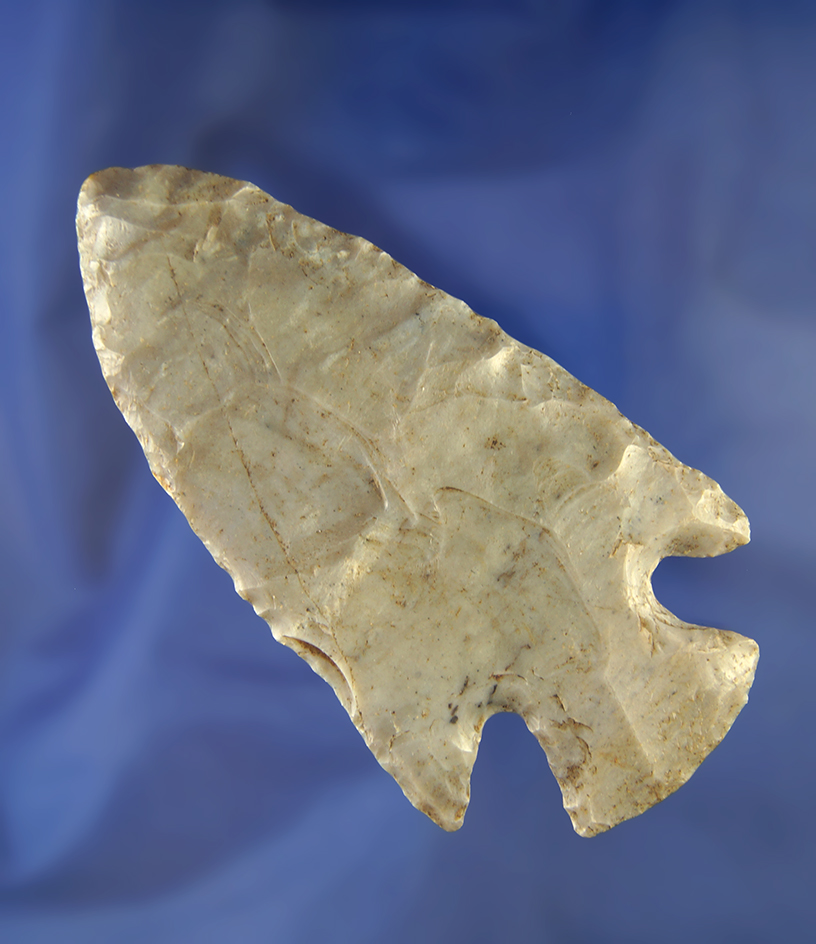 3 15/16" Hopewell made from Flint Ridge Flint found in Ohio. Comes with a Bennett COA.