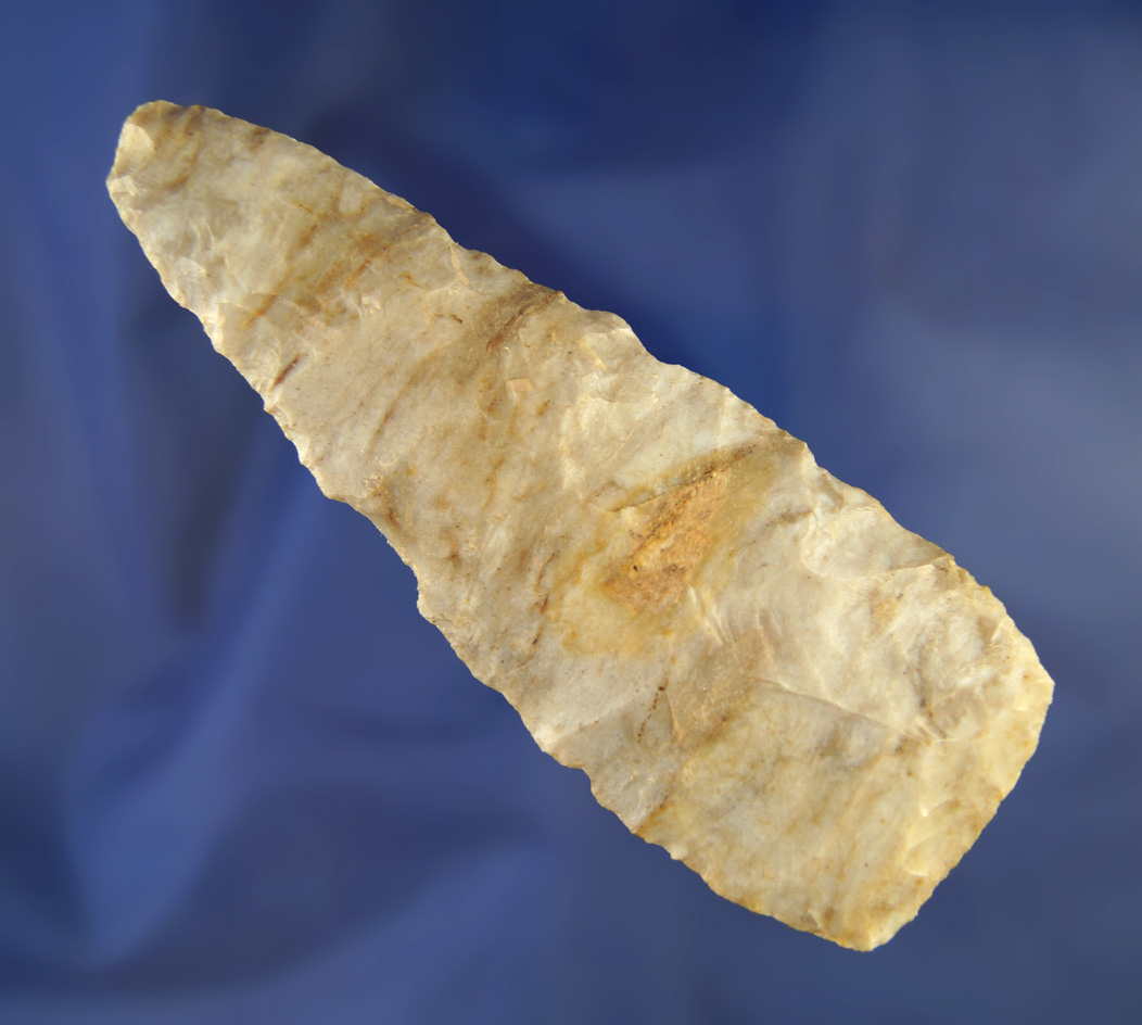 4 5/8" Coshocton Flint Knife found on the Shipley farm in Champaign Co.,  Ohio in 1978.