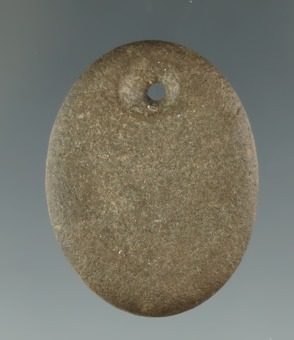 1 1/4" Miniature Hardstone Pendant from Huron Co., Ohio. Ex. Edwards.