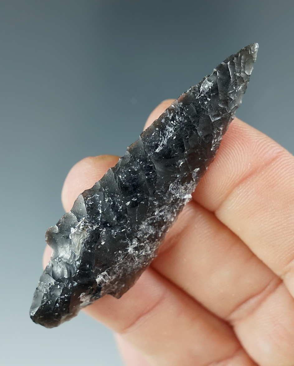 Excellent flaking in style on this 2 7/16" Early Gatecliff Dart Point - Lake County Oregon - 1950s.