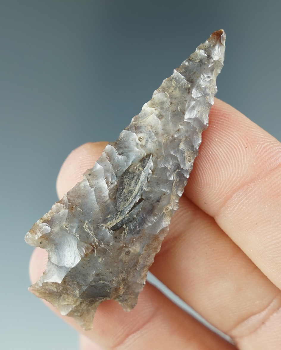 2 1/8" Dart Point made from attractive Agate found near the Mid-Columbia River.