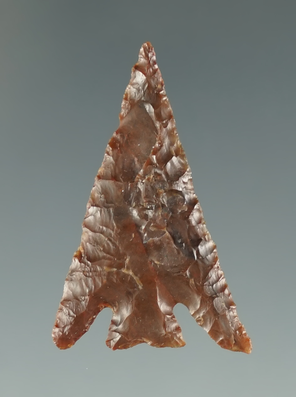 1 3/16" Columbia Plateau that is made from Jasper. Found near the Mid Columbia River.