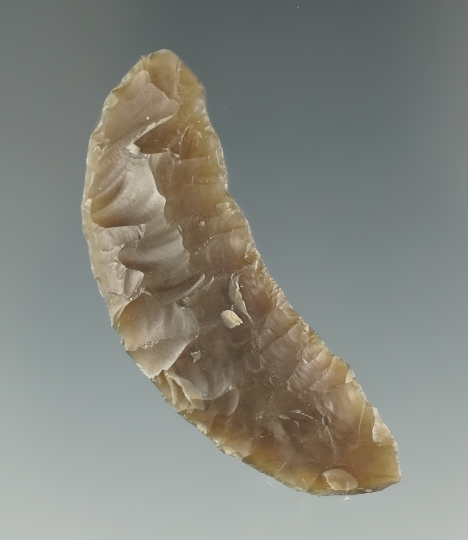 Rare and nice! 2" long Paleo Crescent found that the Alvord desert, Oregon.