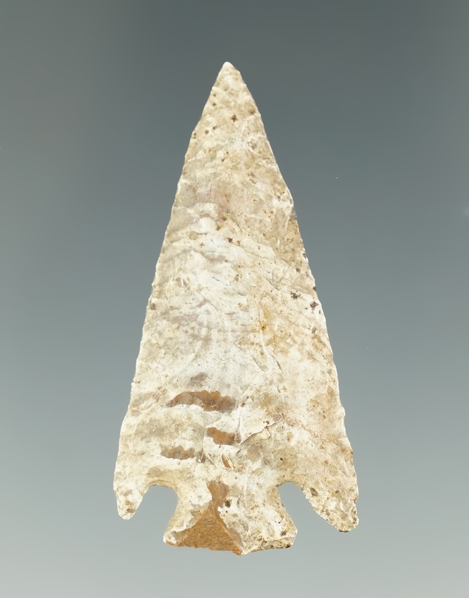 Beautifully patinated 1 3/4" Cornernotch dart point found near the Columbia River.