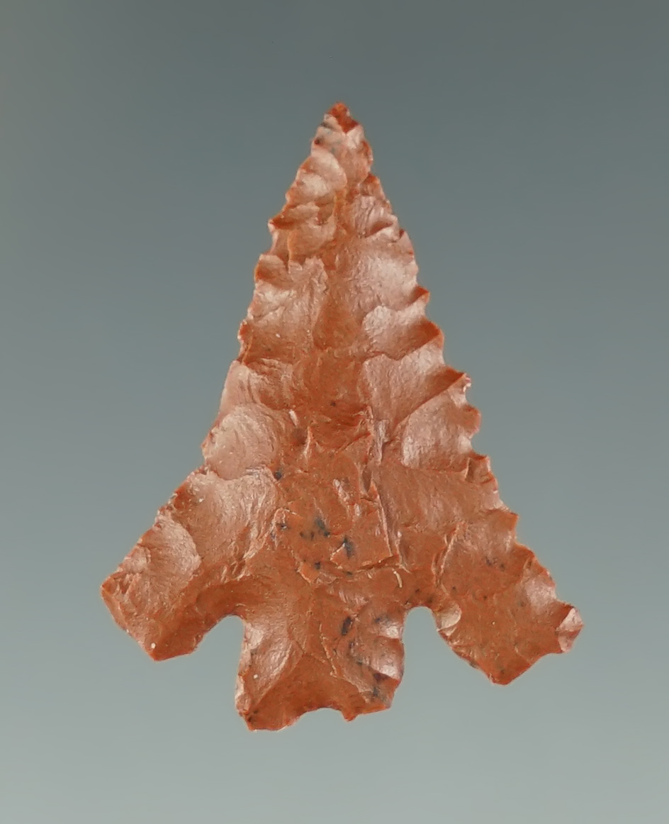 Classic style 1 1/16" Eastgate made from Jasper with serrated edges found in southern Oregon.