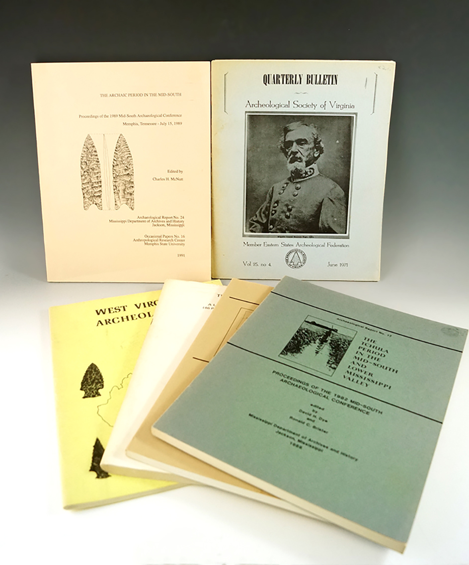 Set of six publications in excellent condition on sites in the Mississippi Valley. See photos for in