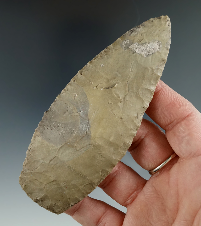 Ex. Museum! 4 5/16" well flaked Lanceolate Knife found in Texas.
