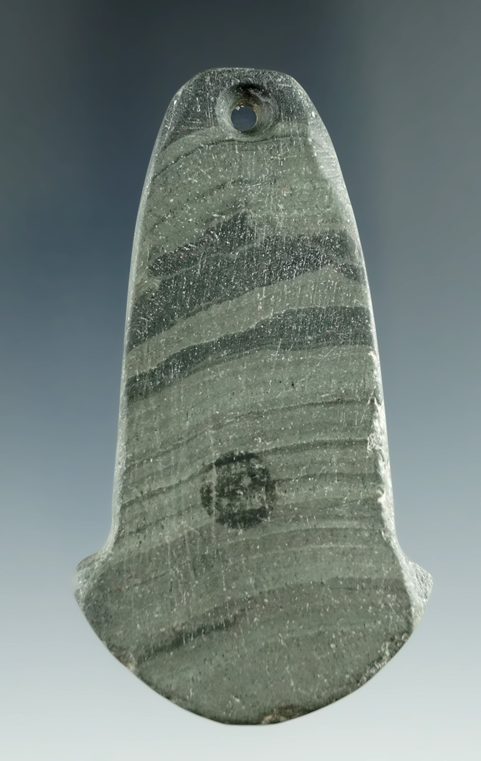 Rare! Miniature 2 3/16" banded slate Anchor Pendant found in Upper Sandusky Ohio. Pictured!