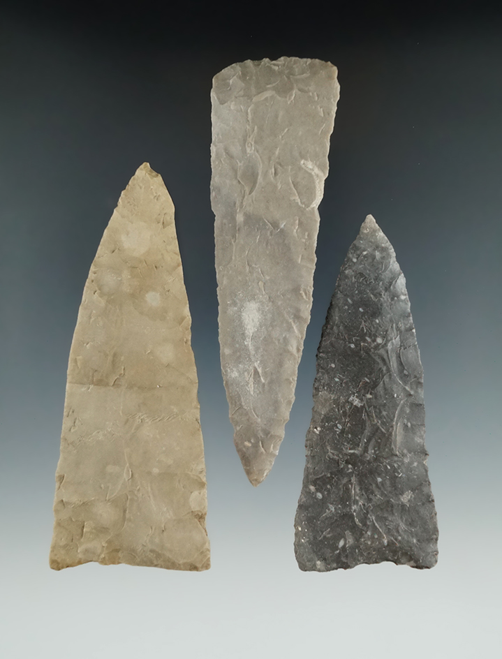 Ex. Museum! Three very nice Friday knives found in Texas, largest is 4 1/16".