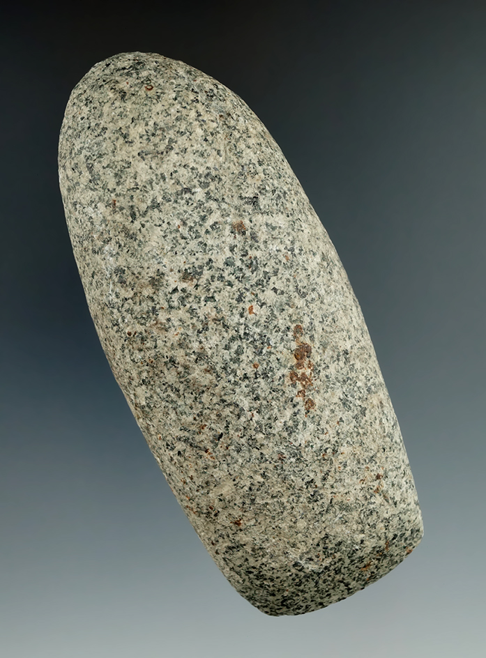 4 3/4" Hardstone Celt with nice use polish to the bit area found in Union Co., Ohio.-