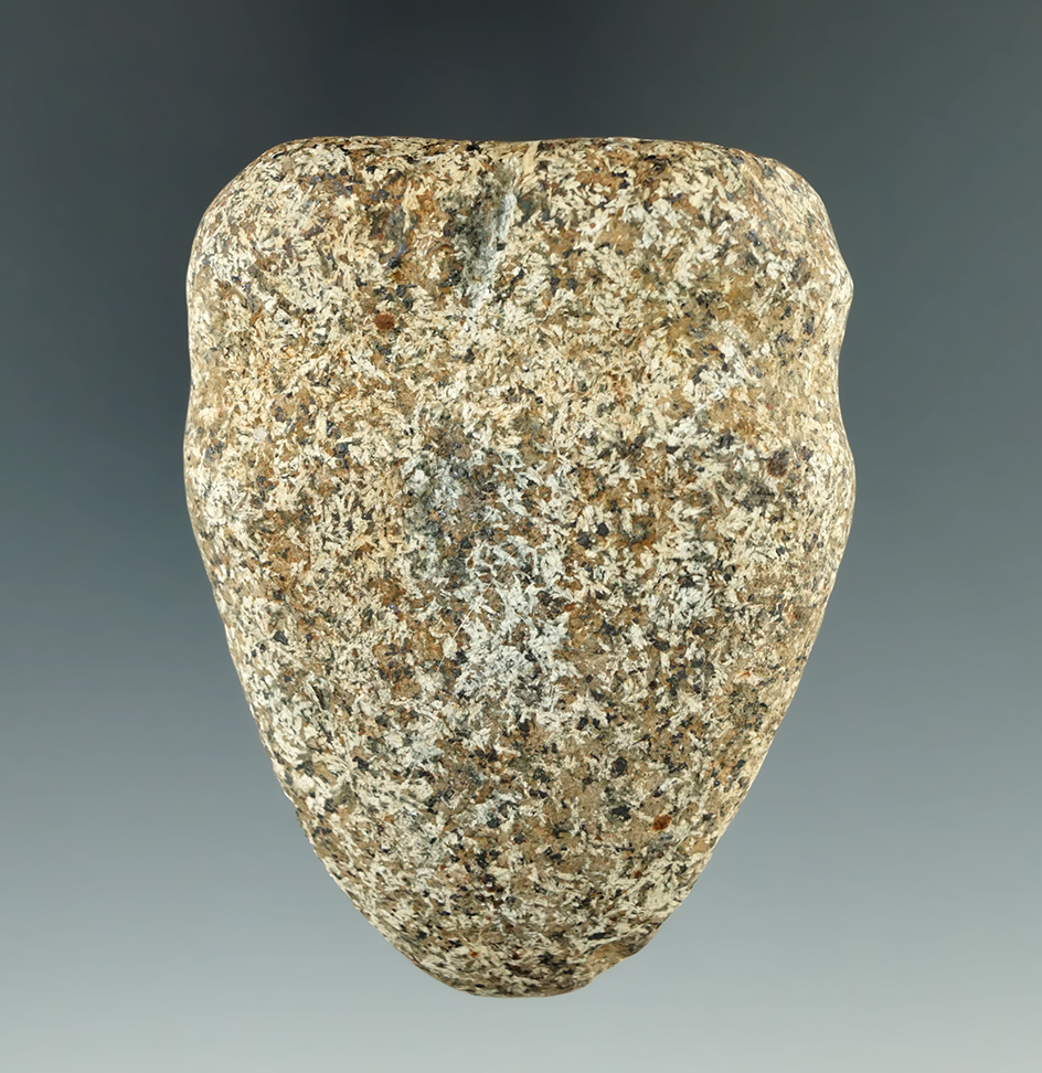 3 1/2" shallow grooved 3/4 groove granite Axe found that Ohio.