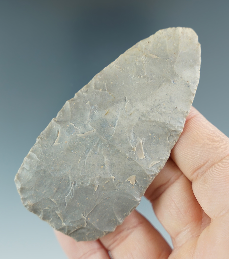 Well flaked 3 1/8" Hornstone Blade found in Indiana.