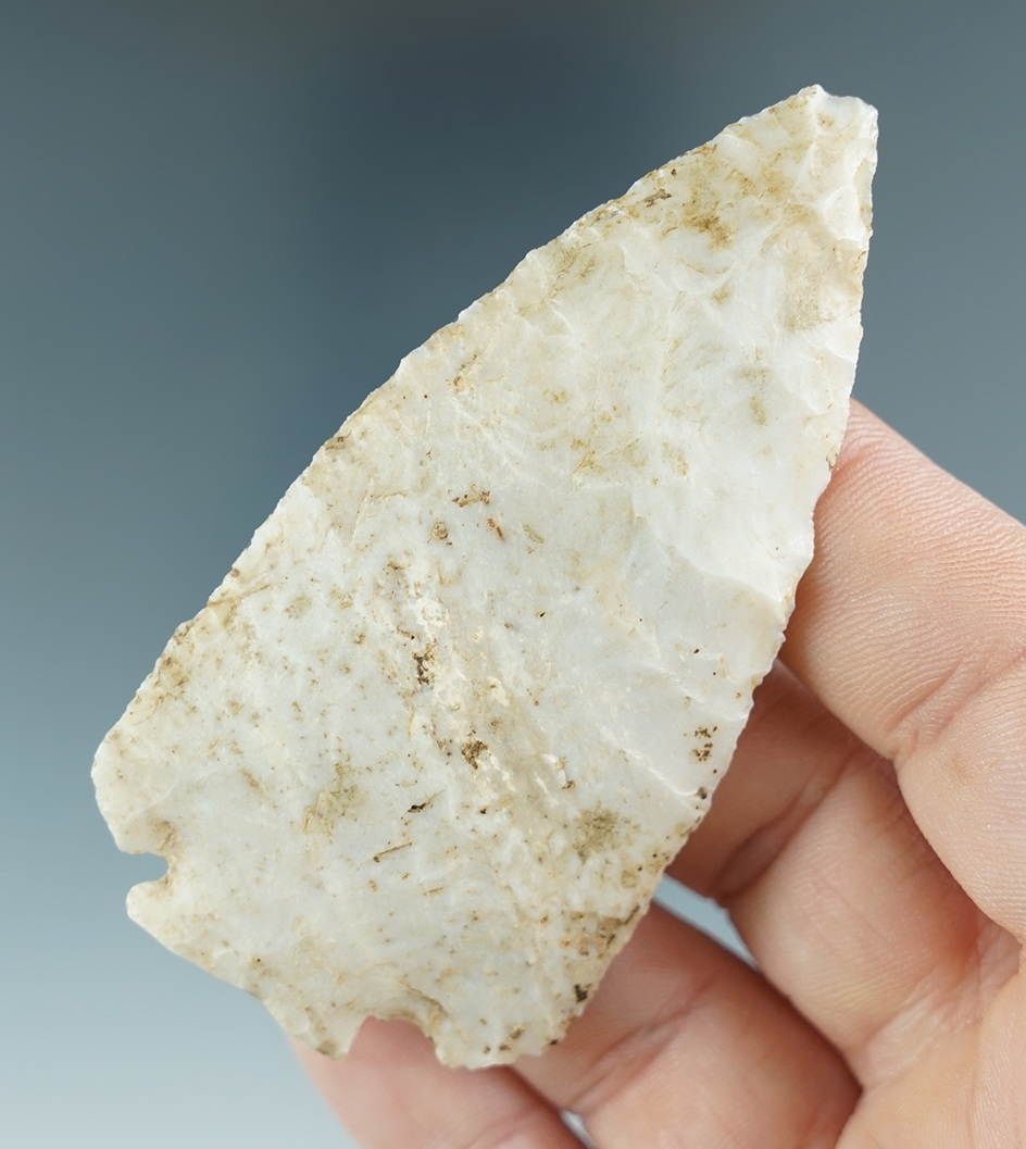 3" Decatur Fractured Base found in Adams County Illinois. Ex. Mel Wilkins collection.