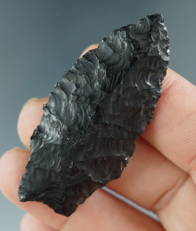 2 1/8" Paleo Windust-Hatwai found in Southeastern Oregon. Ex. Wilcox, Jim Hogue Collections.