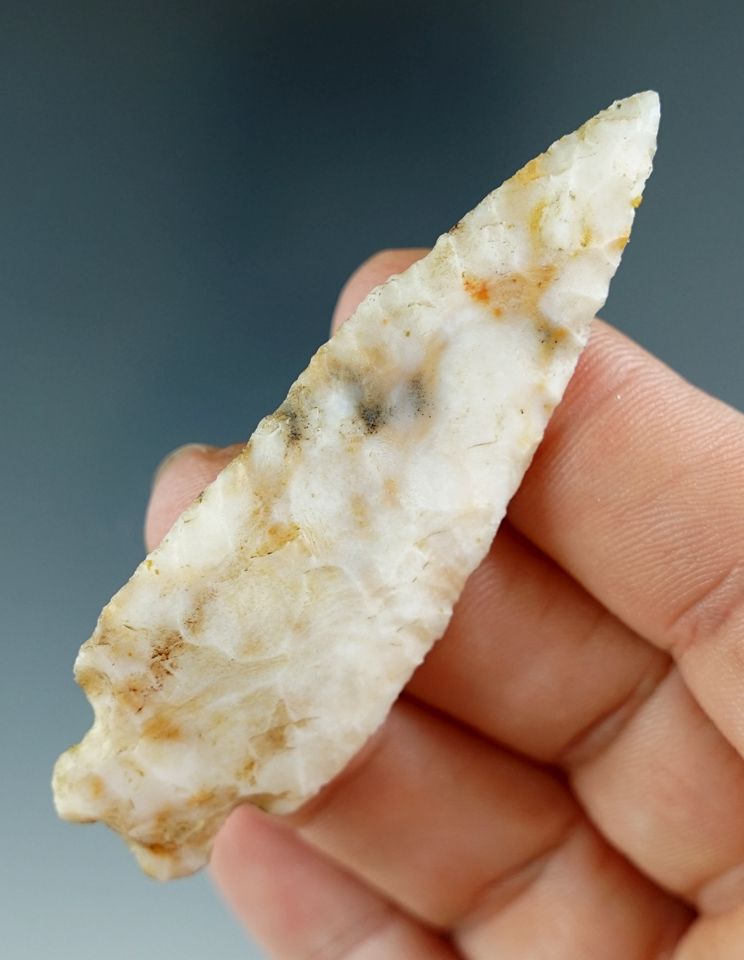 2 3/4" Gatecliff Split-Stem made from attractive material, found in Lake Co., Oregon. Pictured!