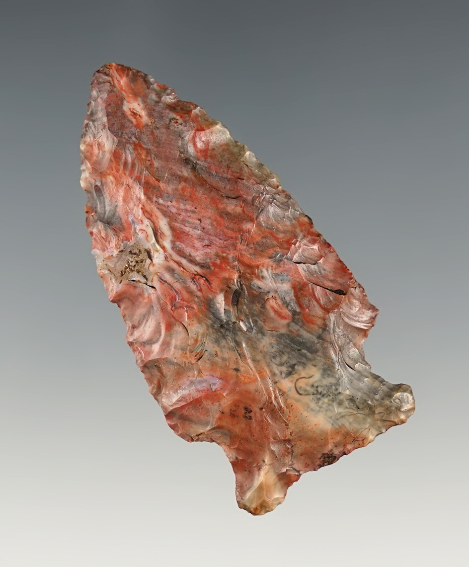 2 1/4" Highly colored Nethers Woodland Point. Muskingum Co., Ohio. Ex. Sauer, Ex. Wilkins.
